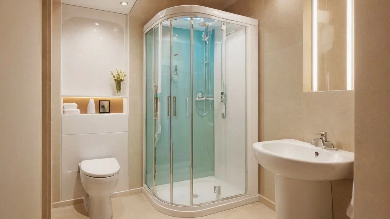 пример использования насоса Waterlift 1 в интерьере ванной комнаты